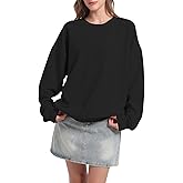 Zukela Sweatshirt for Womens Pullover Crew Neck Long Sleeve Waffle Knit Shirt Tops Fit Soft Outfits Casual Lightweight