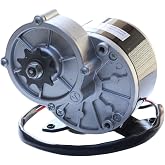 TRKIMAL 12/24 Volt DC 250W/350 Watt Gear Reduction Brushed Electric Motor with 9 Tooth Sprocket for E-Bike Mini Bikes Scooter (12V 250W)