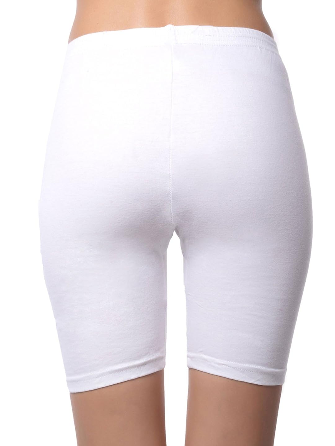 bodyform women's interlock cotton white cycling shorts