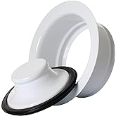 Mr. Scrappy 21-DSFS3-WH 3-Bolt Garbage Disposal Drain Stopper Sink Flange,White