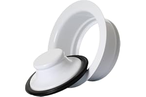 Mr. Scrappy 21-DSFS3-WH 3-Bolt Garbage Disposal Drain Stopper Sink Flange,White