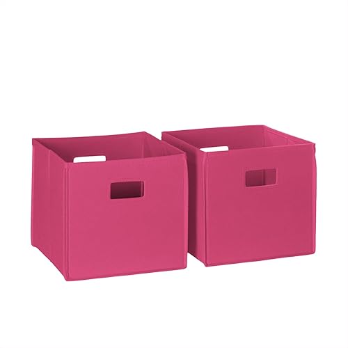 RiverRidge Home 2 Pc Storage Set Folding Bin, Hot Pink