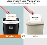 VidaTeco 10-Sheet Cross-Cut Shredder 4x36mm 5L Bin 40min Cool Jam-Proof view 4