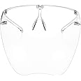 Océu Unisex Clear Full Face Shield with Glasses, Anti Fog Goggle Sunglasses Fashion Tinted Lens Eyewear Eye Shield Protection