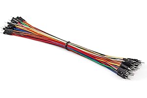 Chanzon 40pcs 20cm Long Male to Male Header Jumper Wire Dupont Cable Line Connector 40 pin Solderless Multicolored for Arduino Raspberry pi Electronic Breadboard Protoboard PCB Board