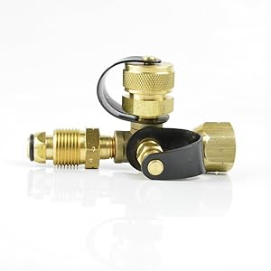 Stanbroil Propane Gas Brass Tee Adapter with 4 Port for RV or Motorhome