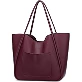 KKXIU Tote Bag for Women Vegan Leather Shoulder Purse Large Capacity Travel Bag