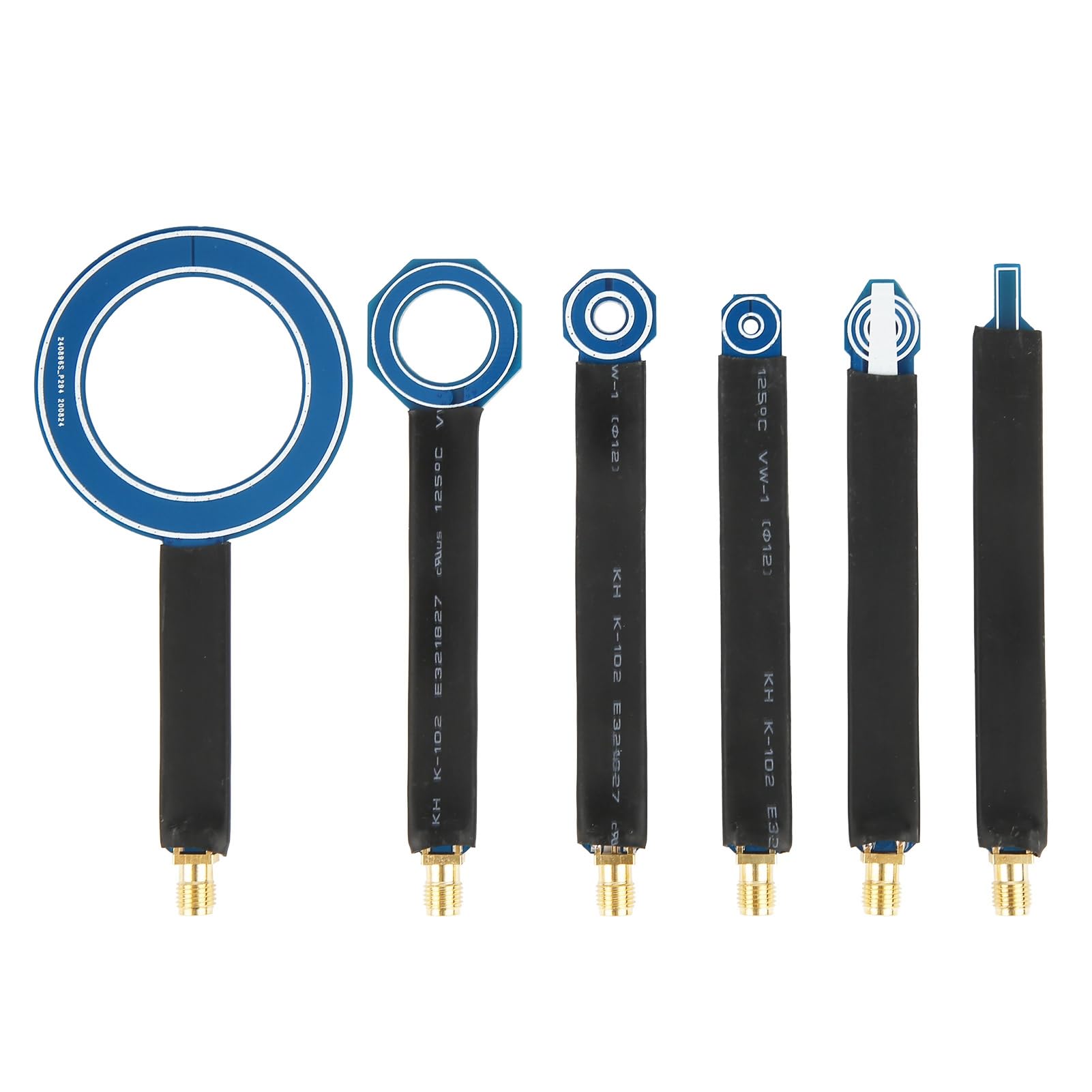 6Pcs RF Spectrum Analyser Near Field Probe Magnetic Near Field Antenna1.6mm / 0.1in Probe Conduction Probe Antennas Test Antennas Probes