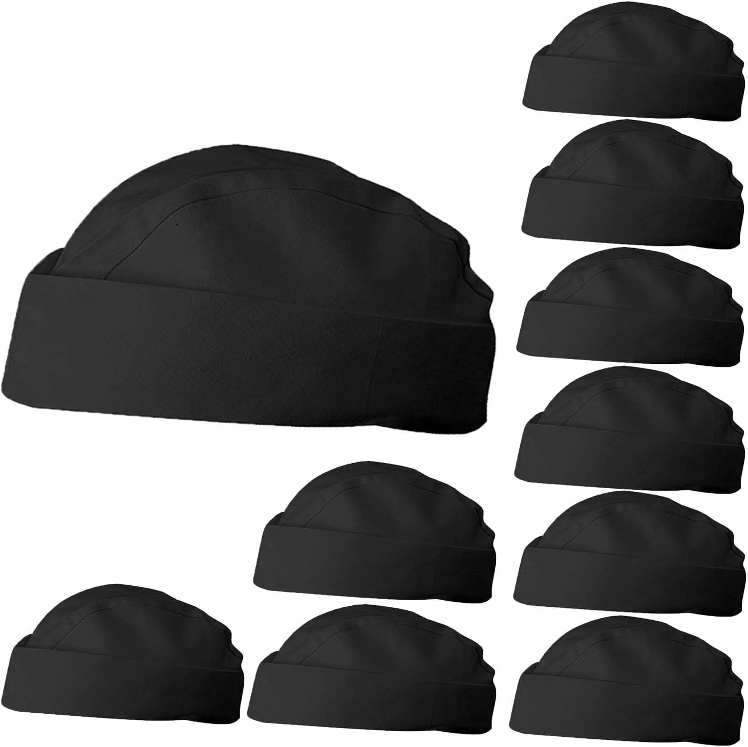 MISEMIYA - CHEF HAT COOK HAT KITCHEN GORROBARK COOK KITCHEN MILITARY STYLE KITCHEN Ref.920 - Black, Pack* 1 Pcs