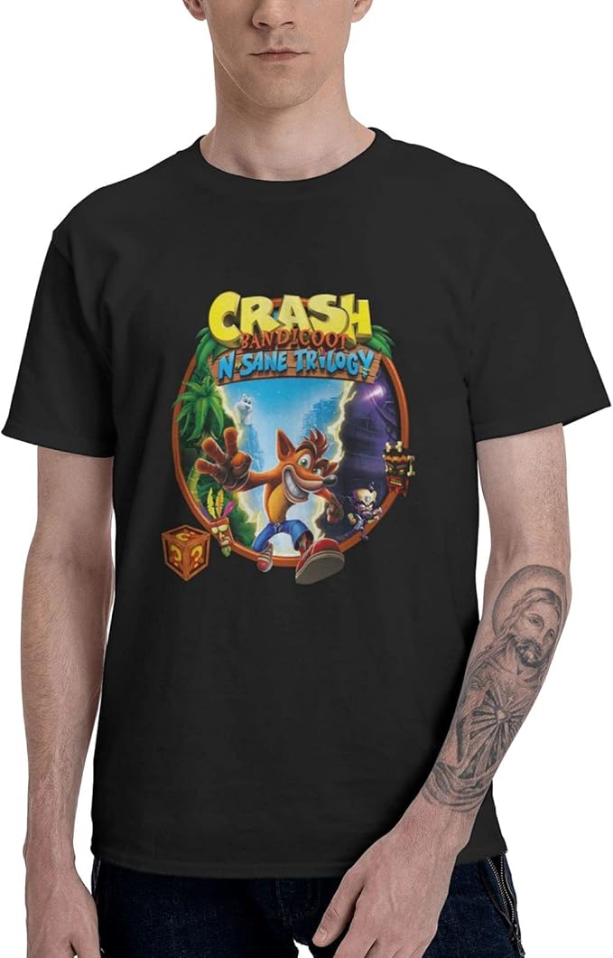 BYCOCBY Crash Bandicoot T Shirts for Men Unisex 3D Printed