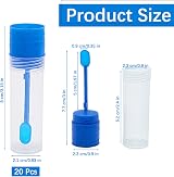 20x 15ML Urine Stool Specimen Cups with Spoon for Lab Medical School view 2