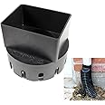 USA Made Premium Rain Gutter Downspout Adapter (3" x 4" Inch Roof Rain Gutter to Drain Pipe Adapter) Fits 3" or 4" Inch Outdoor PVC Drain Pipe or Corrugated Landscape Pipe (3" x 4" Inch Drain)