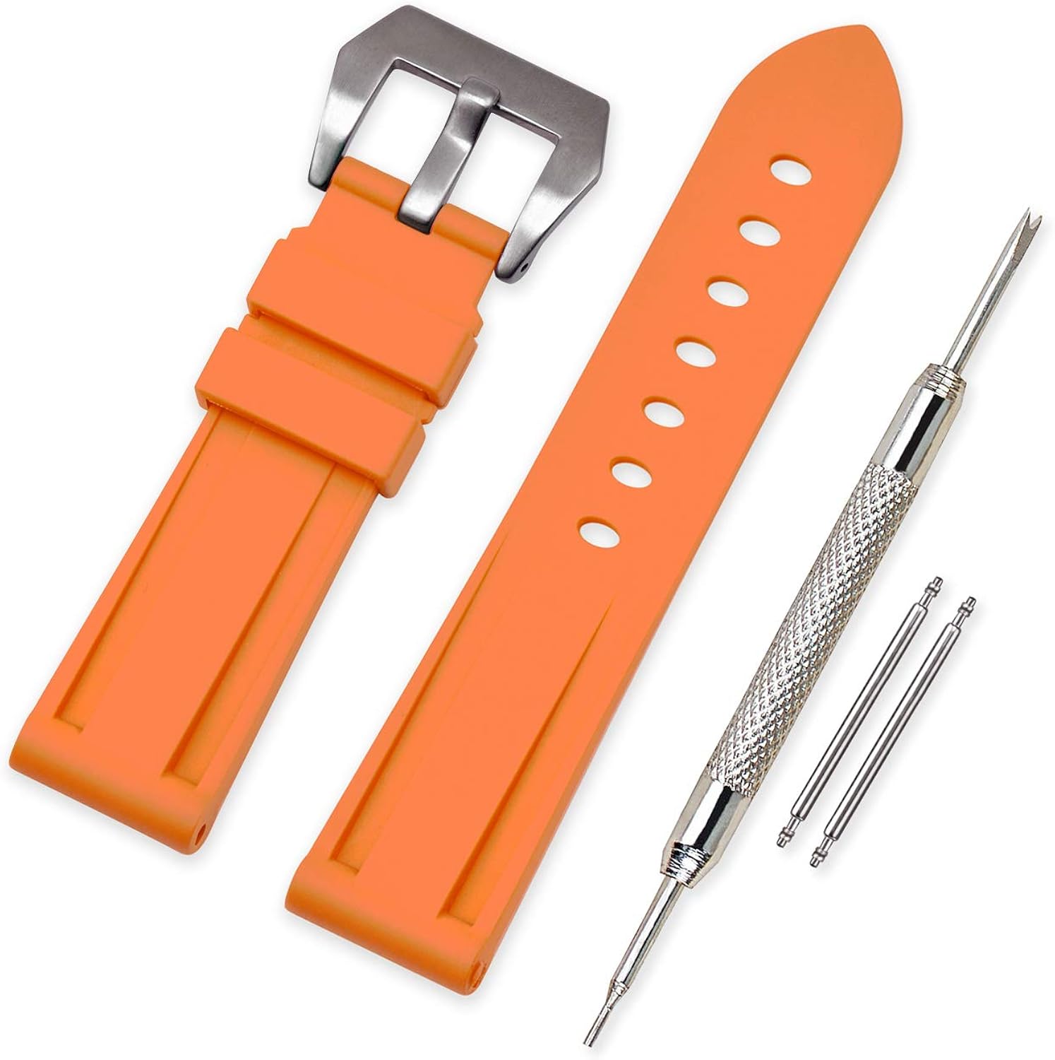Cinturino In Silicone 22mm Per Garmin Fenix 5/6/7/8, Epix, Instinct – Impermeabile, Regolabile, Con Cacciaviti Inclusi (Nero) - 5