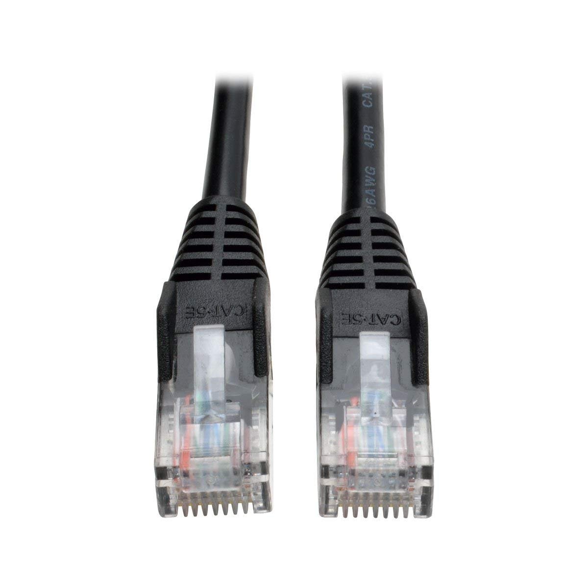 Tripp Lite 0.91 m Cat5e / Cat5 350 MHz Snagless Molded UTP Patch Cable RJ45 M/M Black (N001-003-BK)