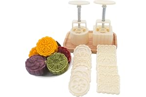 MooncakeMoulds 125g/75g, Mid-Autumn Festival Hand-Pressure MoonCakeMoulds, DIY Hand Press Cookie Stamps Pastry Tool. (4pcs 12