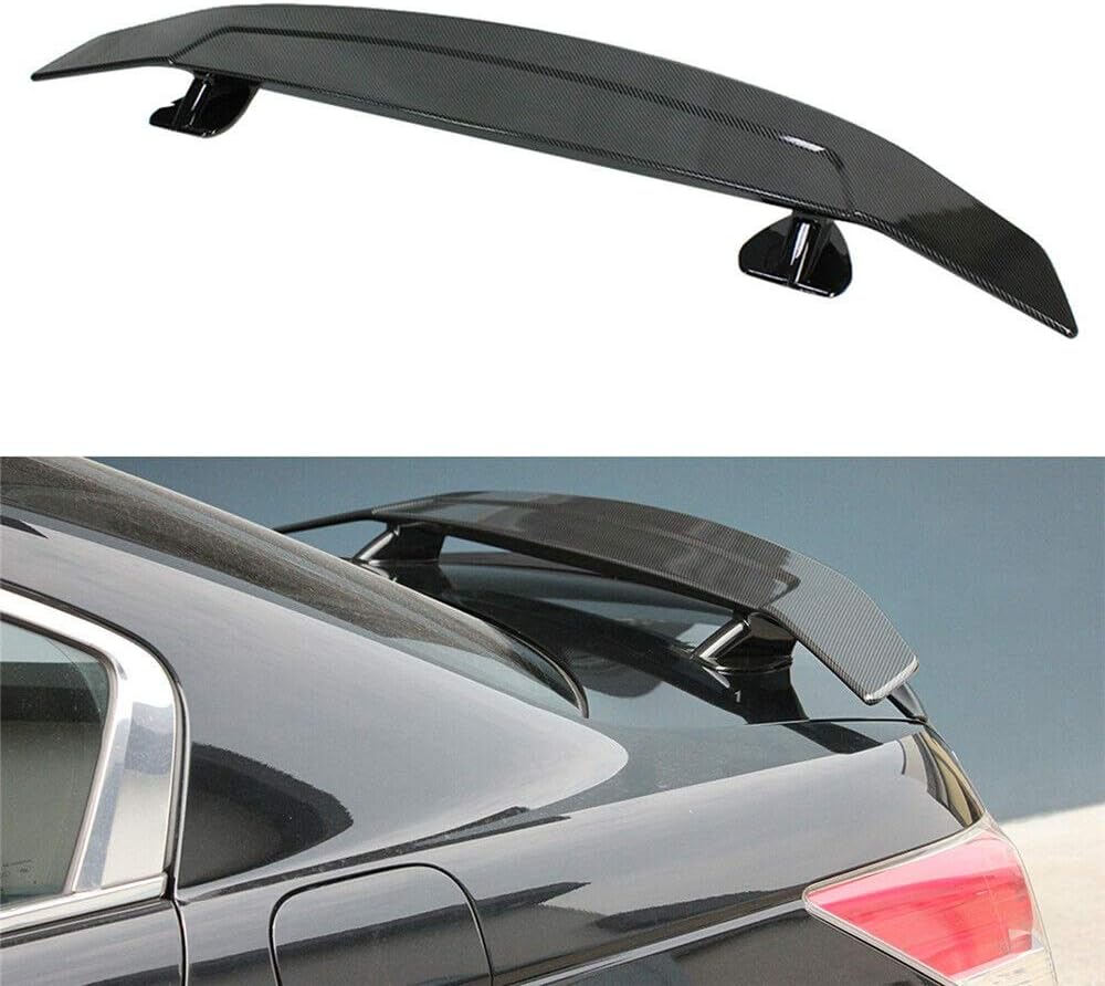 Liergou Car Mini Tail Spoiler Wing Carbon Fiber Style Car Trunk Spoiler Wing 4DR Compatible with BMW 3-Series F30 / F80 M3 2012-2018 (Color : Black, Size : One size)