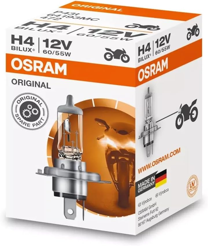 Osram Original H4 Halogen Headlamp Bulb 64193 12V Folding Carton 1pc