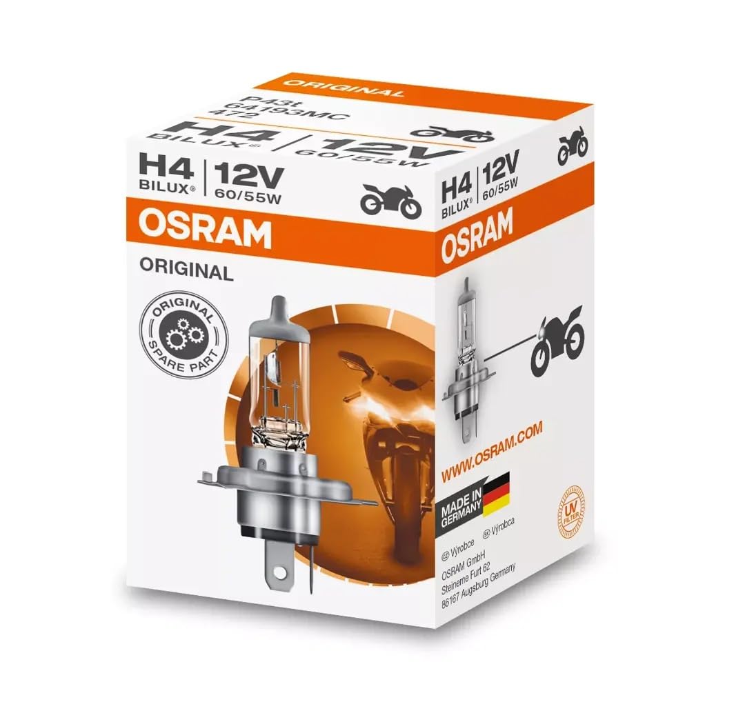 OSRAM ORIGINAL H4, halogen-headlamp bulb, 64193, 12V, folding carton box (1 piece) โ image 1