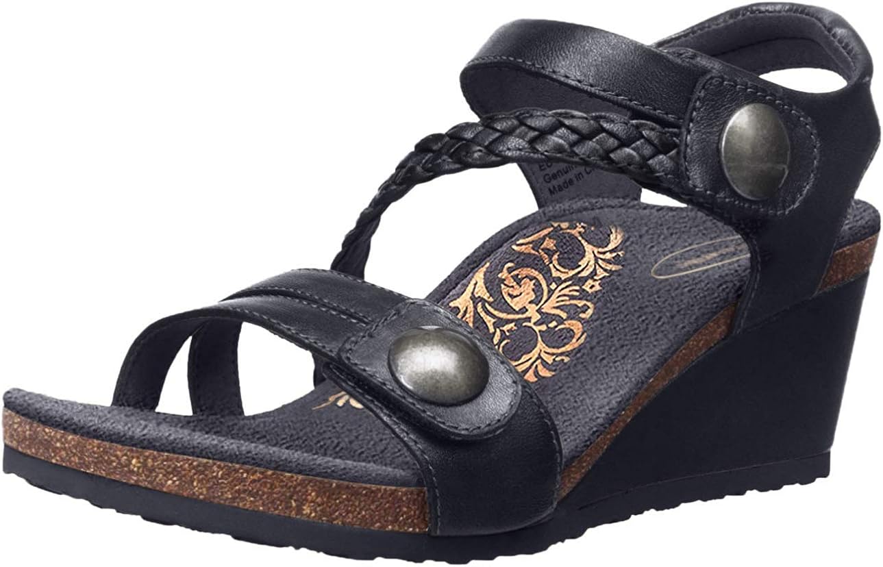 aetrex naya wedge sandal