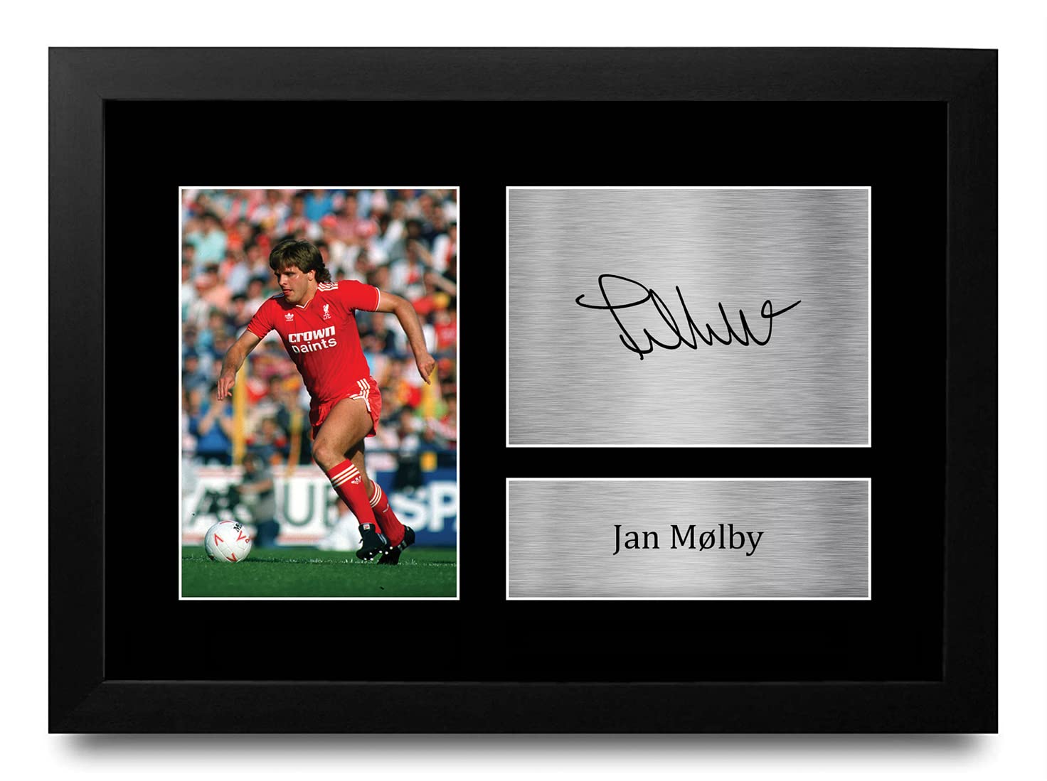 HWC Trading FR A4 Jan Molby Liverpool Gifts Printed Signed Autograph Picture for Football Fans and Supporters - A4 Framed