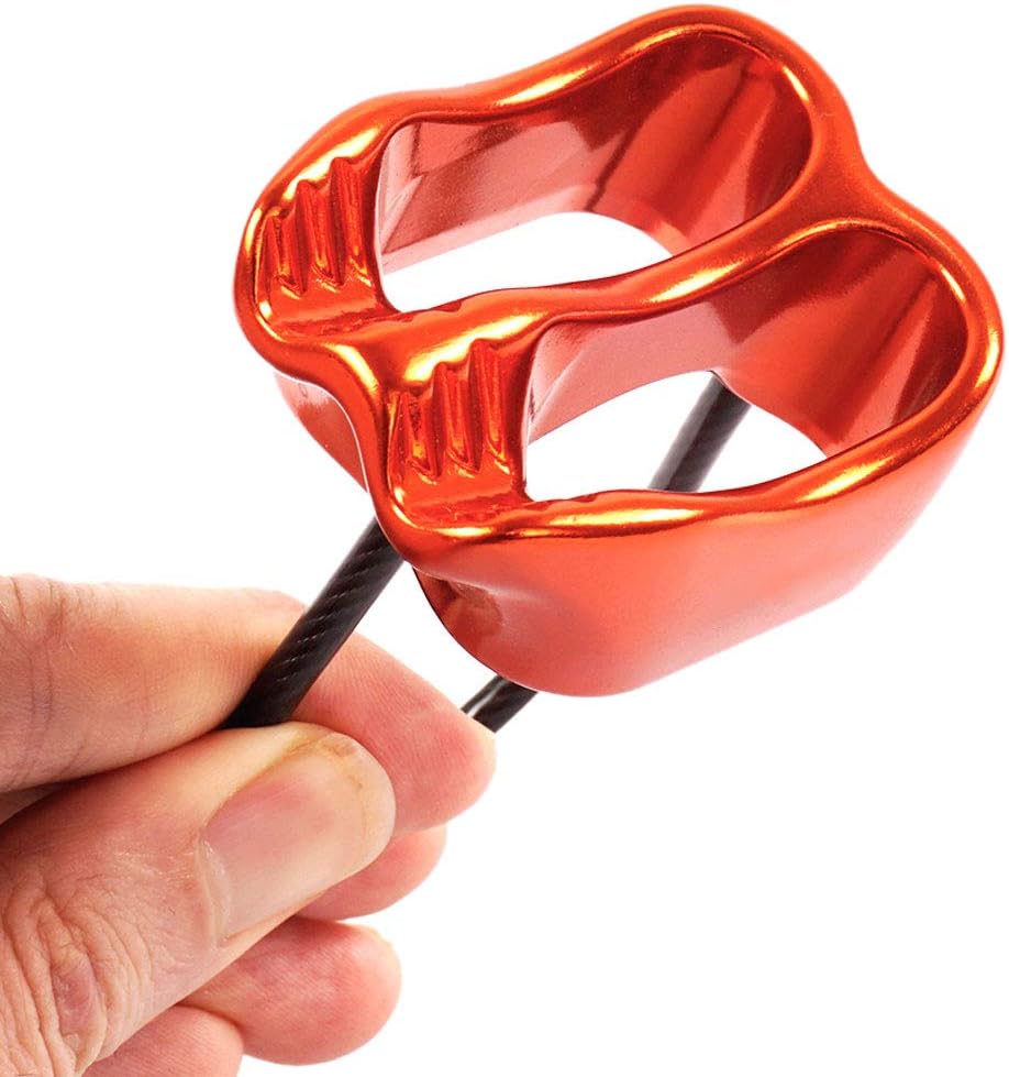AOKWIT Professional 25KN Rappel ATC Belay Device Aluminum V-grooved Rock Climbing Belay Device Rappelling Descender Safety Equipment (Orange) : Sports & Outdoors