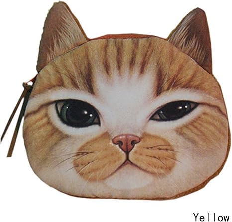 cat face coin purse