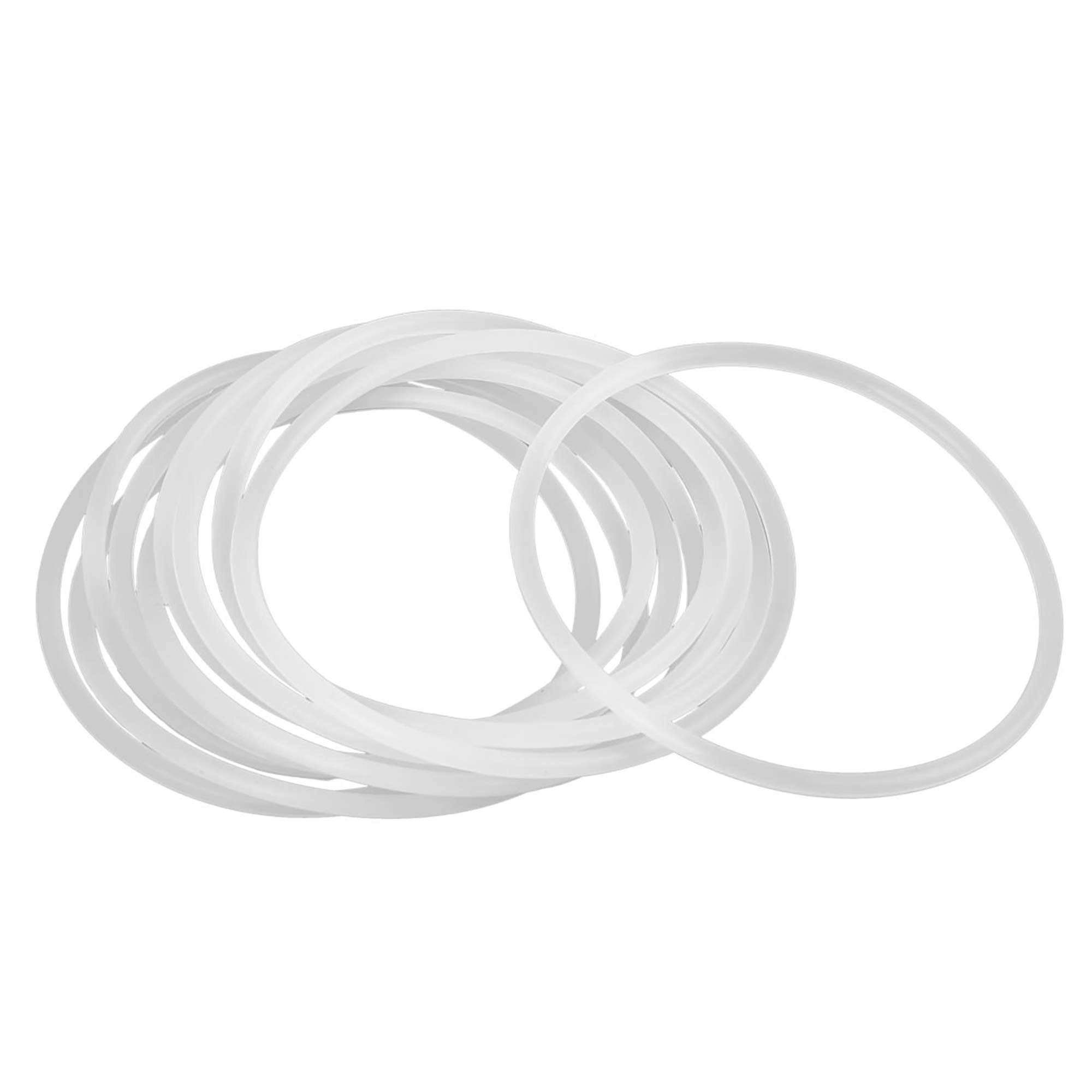 X AUTOHAUX Silicone O-Rings, 75mm OD 68.8mm ID 3.1mm Width VMQ Seal Gasket for Compressor Valves Pipe Repair, White, Pack of 10