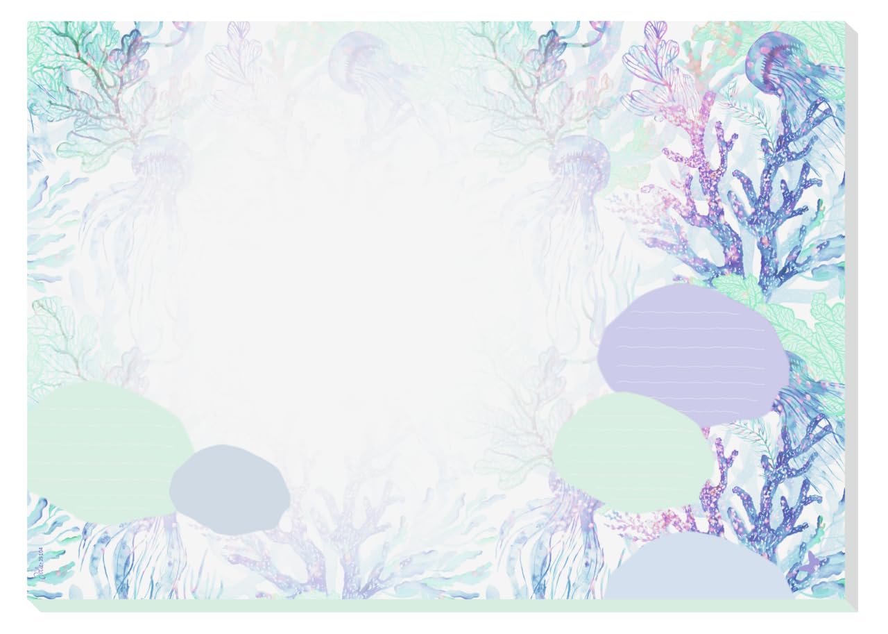 SIGEL JS104 Paper desk pad, design "Underwater Miracles", A3, 30 sheets, FSC-certified, Jolie