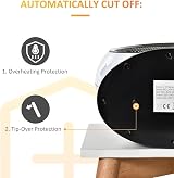 Marco Paul 1500W White Freestanding Electric Fireplace Heater with LED Flame view 5