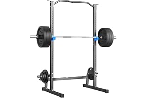 JX FITNESS Squat Rack Cage with Pull Up Bar,Adjustable Power Rack Cage Exercise Squat Stand with Barbell Holder,Weight Lifting Workout Station for Home Gym