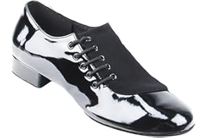 Very Fine Men's Salsa Ballroom Tango Latin Dance Shoes S2519 Bundle with Dance Shoe Wire Brush Heel 1"