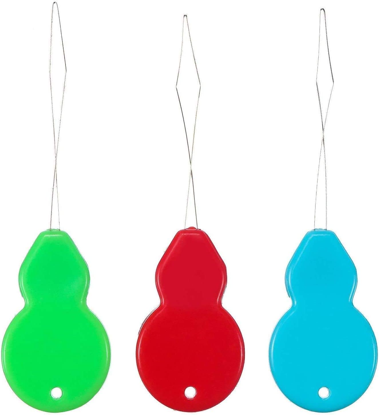 Kunststoff Nadel Einfädler 20 STÜCKE Hand Nähen Kunststoff Messingdraht Kürbisförmigen Nadeleinfädler Detektor