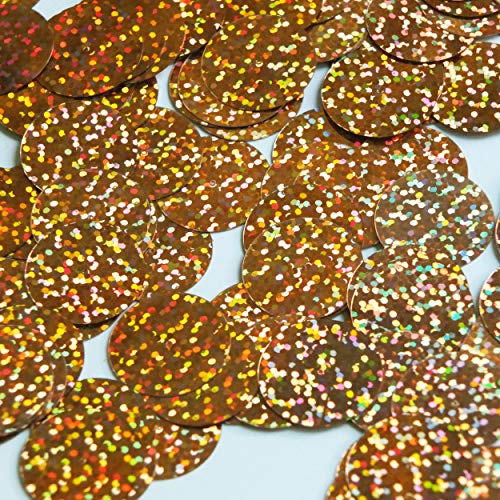 20mm Sequins Top Hole Copper Hologram Glitter Sparkle. Couture Paillettes. Made in USA