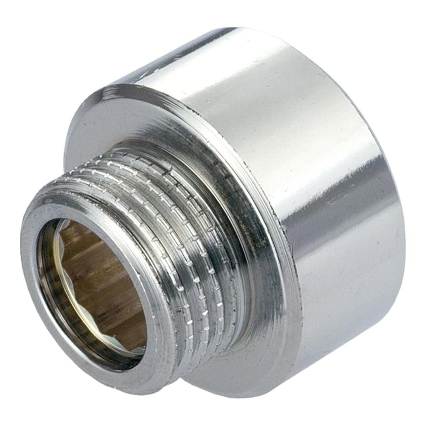 Round Female x Male Pipe Connection Reduction Fittings Chrome 3/4 x 1/2 BSP