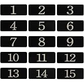 StayMax Plastic Rectangle Locker Numbered Sticker Room Number Table Number (1-10, Black)