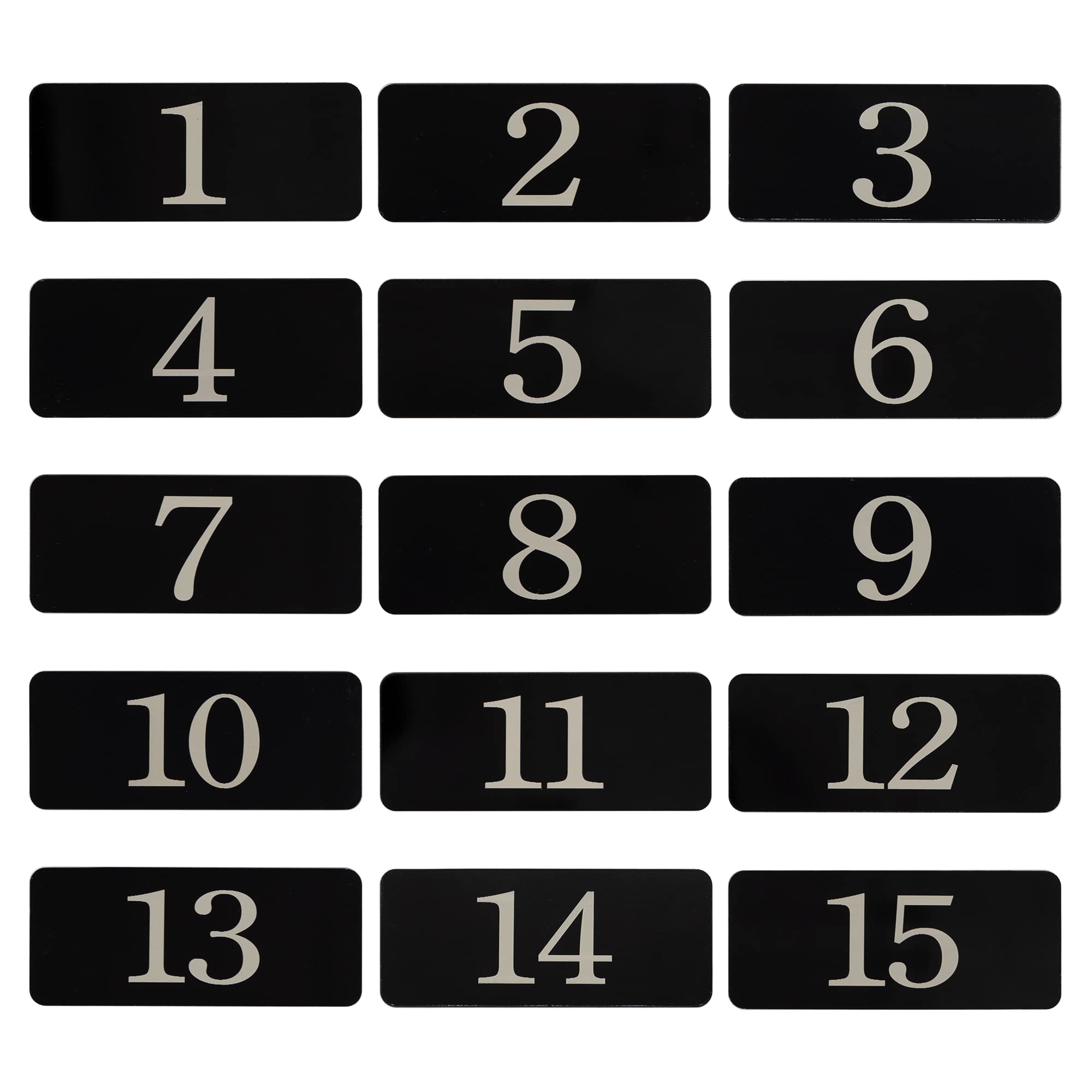 Plastic Rectangle Locker Numbered Sticker Room Number Table Number (51-100, Black)