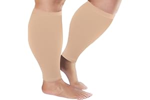 YXMEIGUO Plus Size Compression Sleeves for Calves Women Wide Calf Compression Legs Sleeves Men 7XL, Relieve Varicose Veins, Edema, Swelling, Soreness, Shin splints, for Work, Travel, Sports and Daily Wear