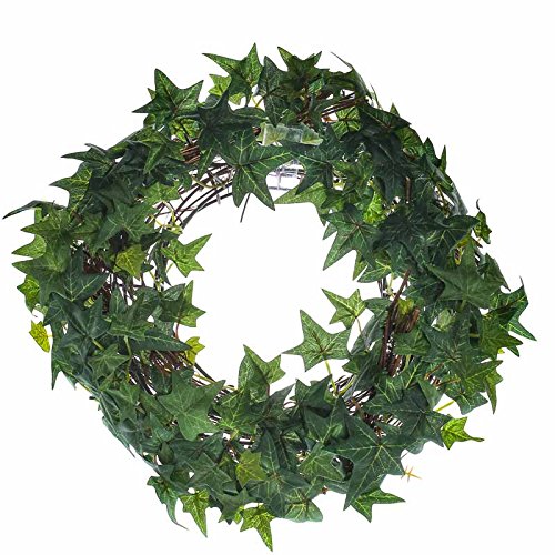 Factory Direct Craft Poly SIlk Artificial English Ivy Wreaths for Indoor Decor - 2 Wreaths