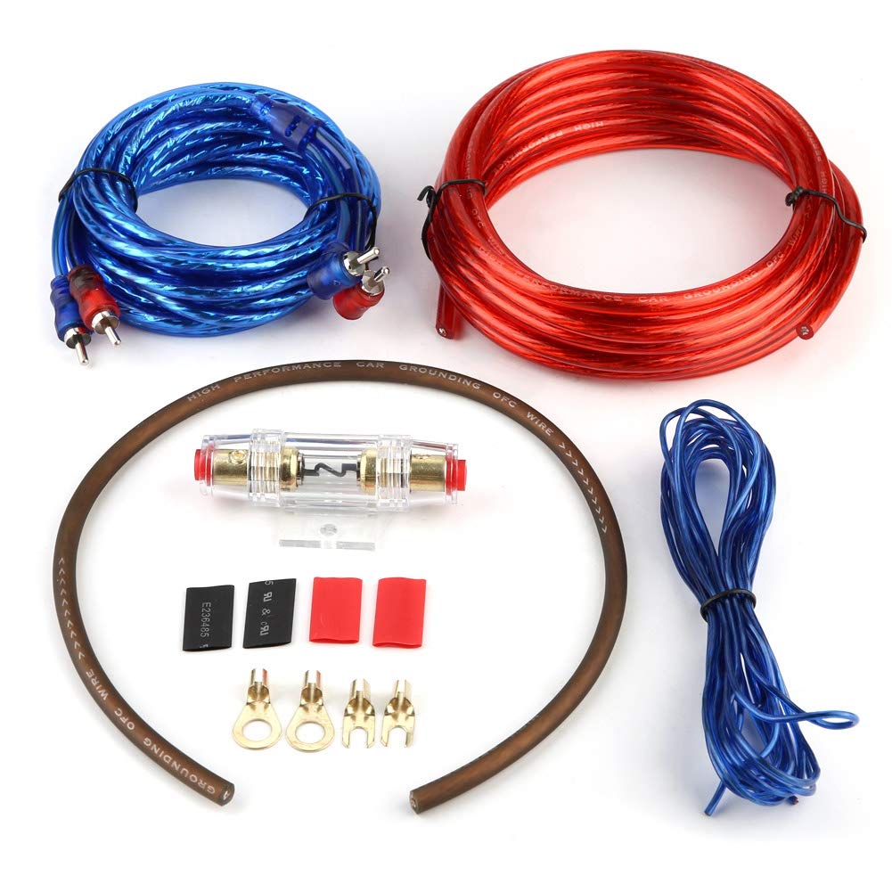 Suuonee Audio Amplifier Wire Kit, Car Audio Subwoofer Amplifier Speaker Installation Wire Cable Kit with