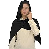 Women Men Multifunctional Shawl Scarf Cape, Medieval Hooded Cowl Cape, Fashion Vintage Hooded Cowl for Halloween Cosplay