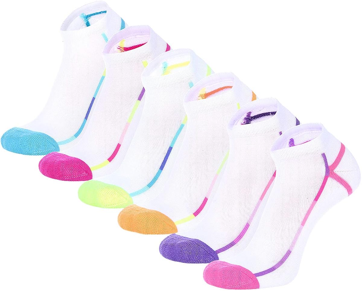 LITERRA Womens Ankle Low Cut Socks with Cushion for Athletic, Sport and Casual Use (6 Pack) at  Women’s Clothing store