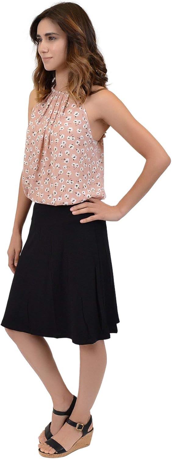 Knee Length A-Line Flowy Skirt | Comfortable Clothes for Women and Girls | S-5XL at  Women’s Clothing store