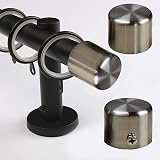 Jcassan 2 Pcs Curtain Rod Covers Ends Finials Stainless Steel Color view 5