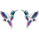 CERSLIMO Hummingbird Gifts for Women Girls, Gold Bird Stud Earrings Jewelry Christmas Birthday Presents for Daughter Granddaughter Mom Hummingbirds Lovers