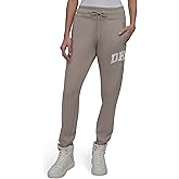 DKNY Womens Drawstring Fleece Jogger Sweatpant