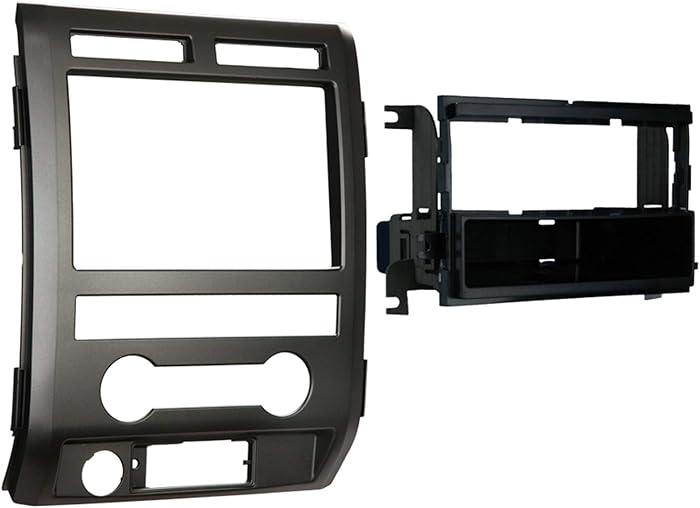 Metra 99-5822B Single DIN Installation Dash Kit for 2009-2010 Ford F-150 Non-NAV Models with Driver Info Switches in Factory Panel(Matte Black)