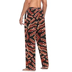 Ollabaky Pajama Pants for Men Bacon Pattern Men's