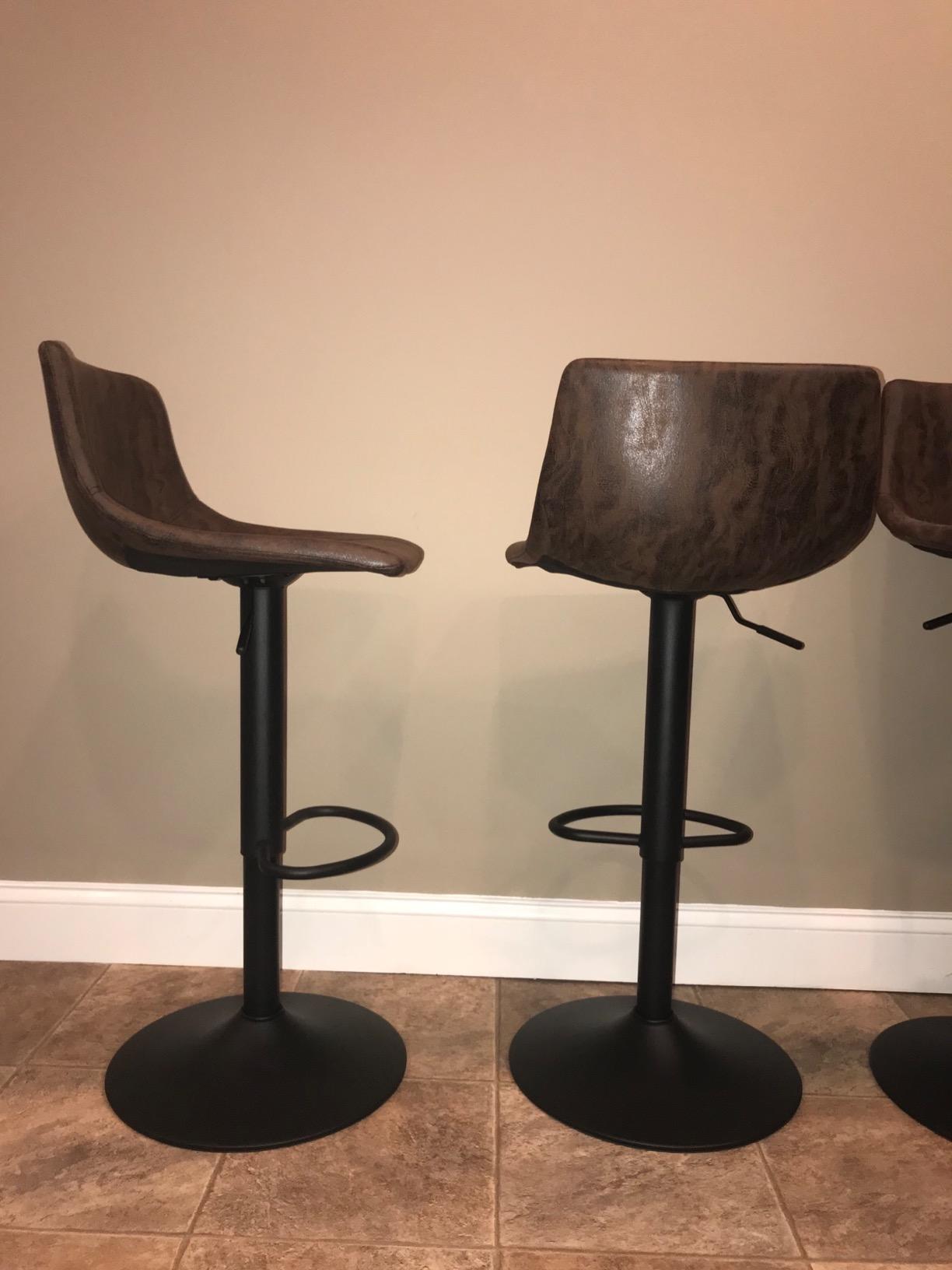 33/mo Finance SUPERJARE Adjustable Bar Stools Set of 2, Swivel