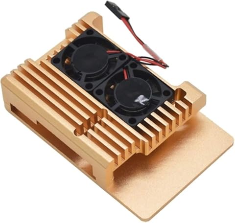 ZXC Aptos for la Frambuesa Pi 3 Modelo B + refrigeración Shell aleación del Metal de Aluminio de la Caja de Ventilador del radiador