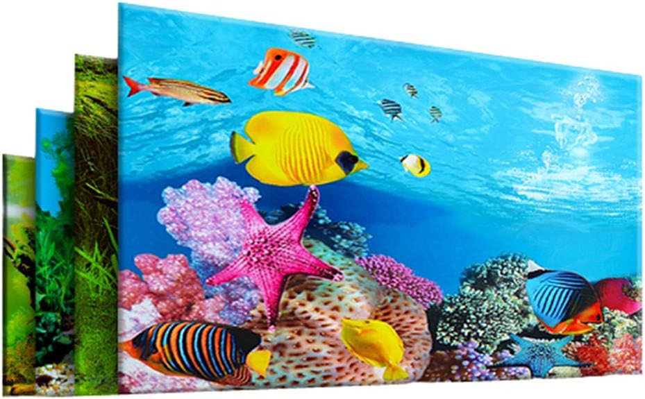 DUOBANGS Fish Tank Backgrounds 3d Aquarium Backgrounds Fish Tank Accessories Ornaments Aquarium Decor Fish Tank Ornament 3d Aquarium Background random pattern,80 * 40cm